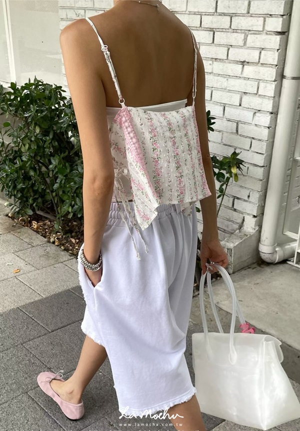 碎花蕾絲布背心粉(闆娘清單)